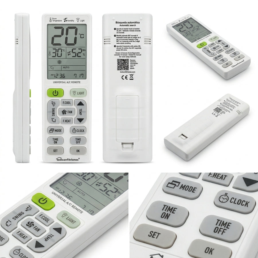 Universal A/C Remote Control | Save up to 30% on energy consumption with Max/Min Temperature limits | Hidden Combination