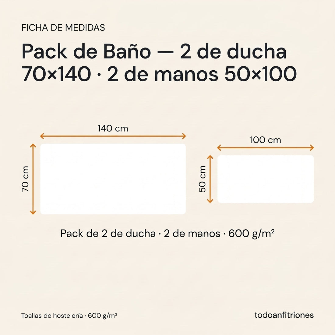 Toalla blanca lisa de algodón peinado: toallas que no sueltan pelusa