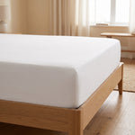 Sábana Bajera Ajustable de Hostelería Percal 233 Hilos — Bolsillo de 35 cm — 100% Algodón — Calidad Hotel para Alojamientos Turísticos, Casas Rurales, Campings y Hoteles Boutique (90 a 180 cm)