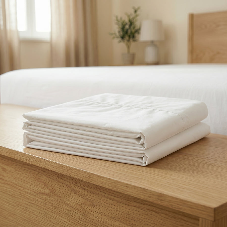 Sábana Bajera Percal 233 Hilos 100% Algodón | Hotel Collection No.1