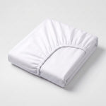 Sábana Bajera Ajustable de Hostelería Percal 233 Hilos — Bolsillo de 35 cm — 100% Algodón — Calidad Hotel para Alojamientos Turísticos, Casas Rurales, Campings y Hoteles Boutique (90 a 180 cm)