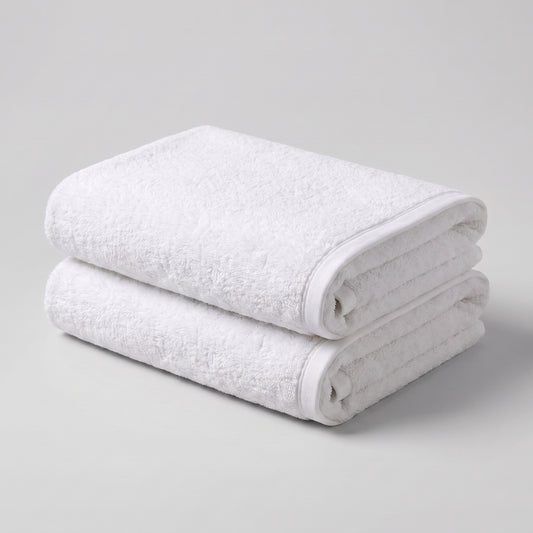 Toallas de Baño de Hostelería 600 gramos — 100% Algodón Peinado, Rizo Americano — Calidad Hotel — Packs para Alojamientos Turísticos, Casas Rurales, Campings y Hoteles Boutique