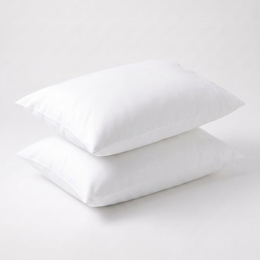 Fundas de Almohada de Hostelería Percal 233 Hilos — Pack 2 — 100% Algodón — Calidad Hotel para Alojamientos Turísticos, Casas Rurales, Campings y Hoteles Boutique (50x70, 50x60 y 40x75 cm)