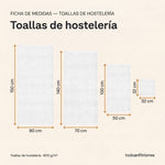 Toallas de Baño de Hostelería 600 gramos — 100% Algodón Peinado, Rizo Americano — Calidad Hotel — Packs para Alojamientos Turísticos, Casas Rurales, Campings y Hoteles Boutique