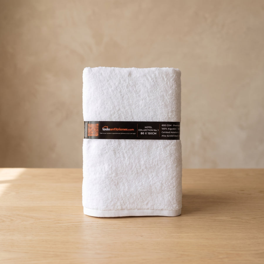 Pack de Baño 4 Toallas de Hostelería 600 gramos — 2 de Ducha 70x140 y 2 de Manos 50x100 — 100% Algodón Peinado — Calidad Hotel para Alojamientos Turísticos, Casas Rurales, Campings y Hoteles Boutique