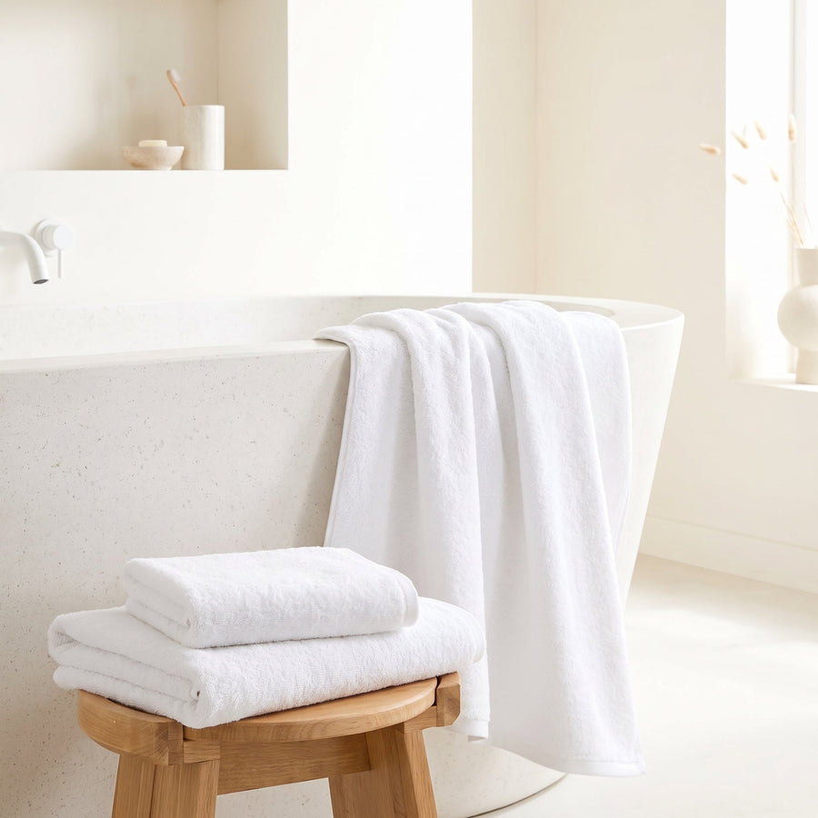 Toallas de baño de hostelería 600 g en ambiente real