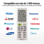 Universal A/C Remote Control | Save up to 30% on energy consumption with Max/Min Temperature limits | Hidden Combination