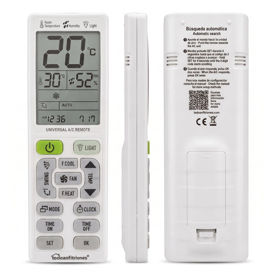 Mando universal de aire acondicionado con limitador de temperatura Todoanfitriones