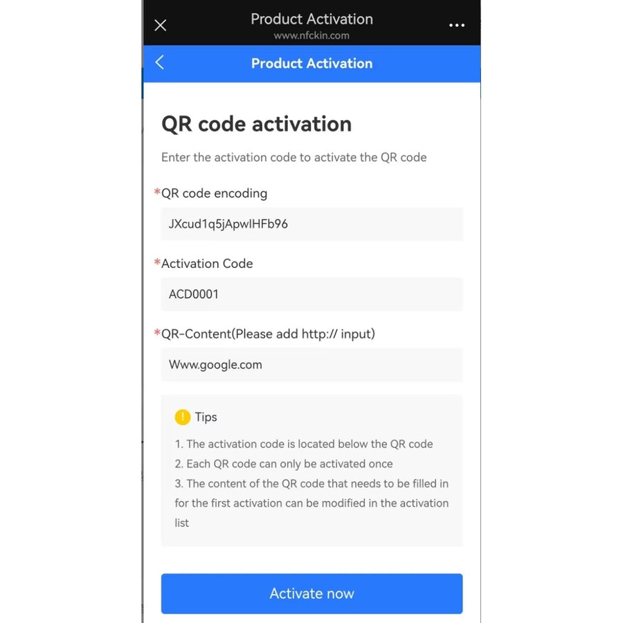 Detalle del código QR personalizable del soporte NFC para reseñas de Google